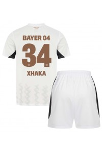 Bayer Leverkusen Granit Xhaka #34 Babytruitje Uit tenue Kind 2024-25 Korte Mouw (+ Korte broeken)